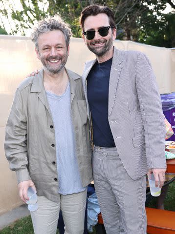 <p>Max Cisotti/Dave Benett/Getty</p> Michael Sheen and David Tennant