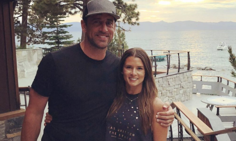 Danica Patrick and Aaron Rodgers on Valentine's Day.