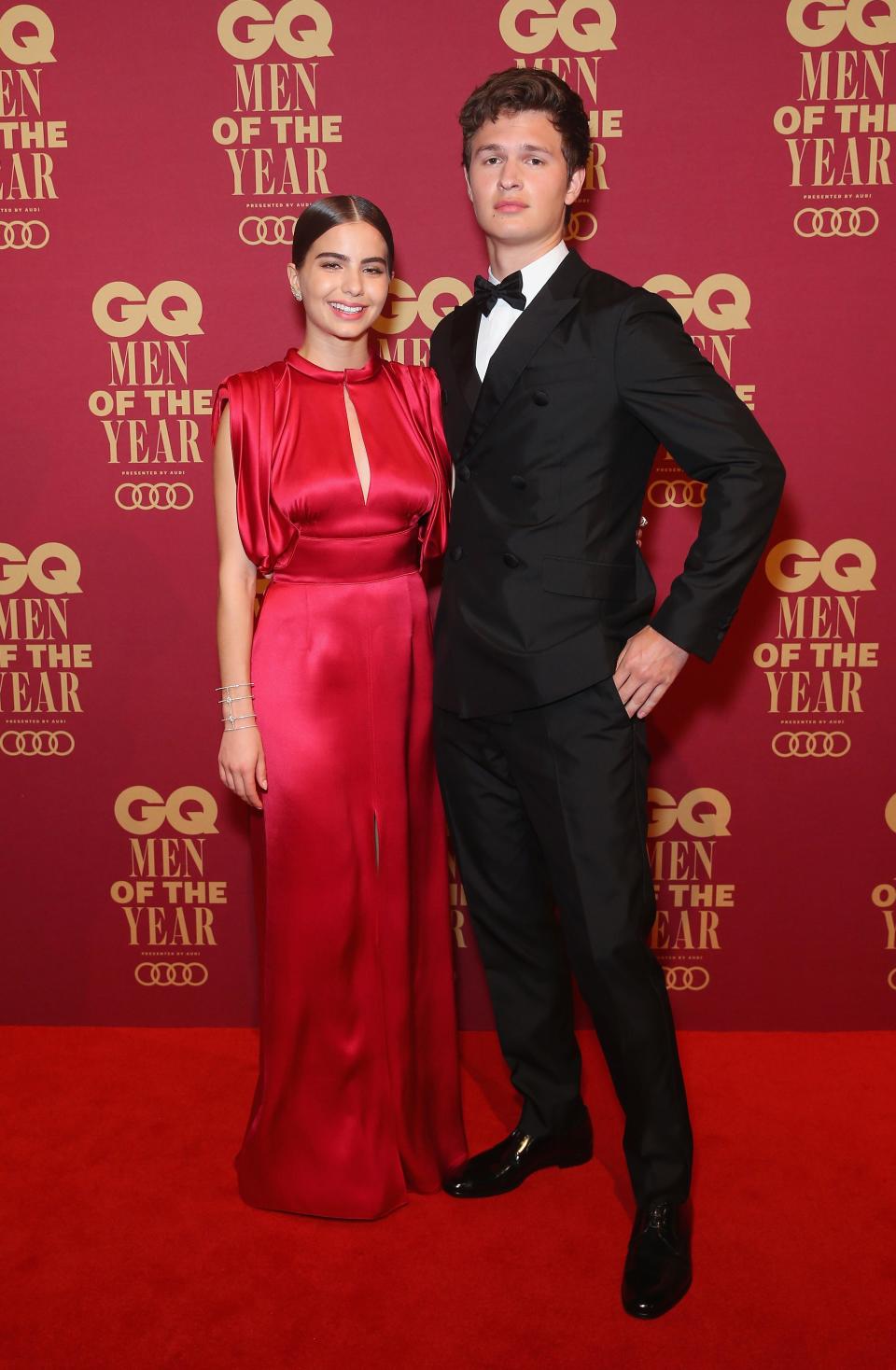 <p>Star of Baby Driver Ansel Elgort attends the GQ Awards with his high school sweetheart Violetta Komyshan.</p>