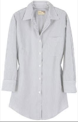 Grey and white stripey oversized shirt - $295.35