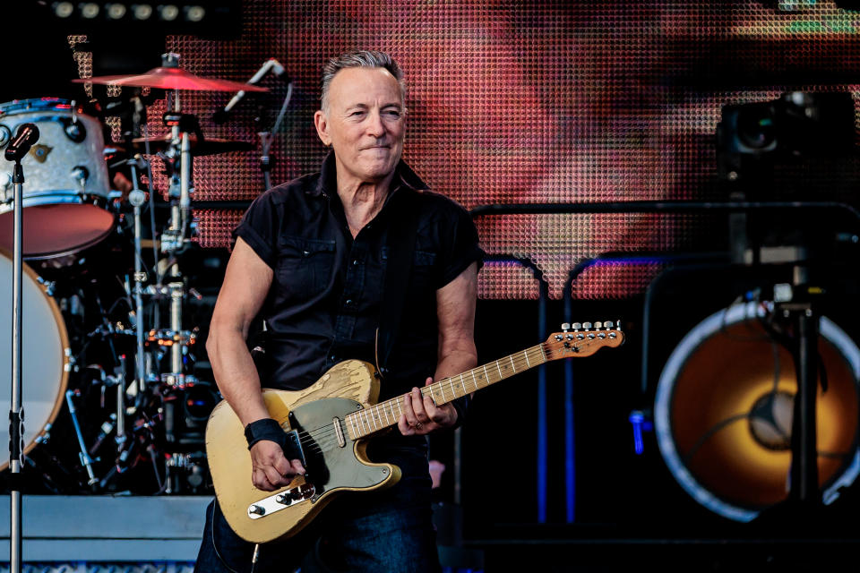 MONZA, ITALY - JULY 25: Bruce Springsteen performs with The E Street Band at Autodromo Nazionale Monza on July 25, 2023 in Monza, Italy. (Photo by Sergione Infuso/Corbis via Getty Images)