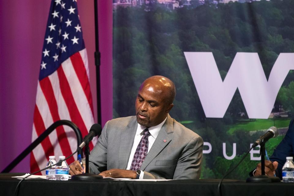 Hubert Brown participates in a forum for House District 8 candidates on Wednesday, July 27, 2022 in Tallahassee, Fla.