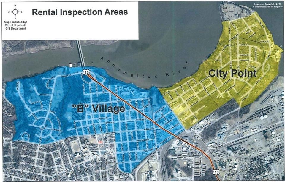 While the intent of the rental inspection program is for it to go citywide, the first step is to pilot in in two north-Hopewell areas, including City Point.