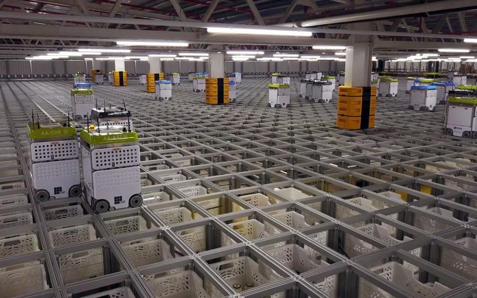 One of Ocado's robot-run warehouses - Ocado