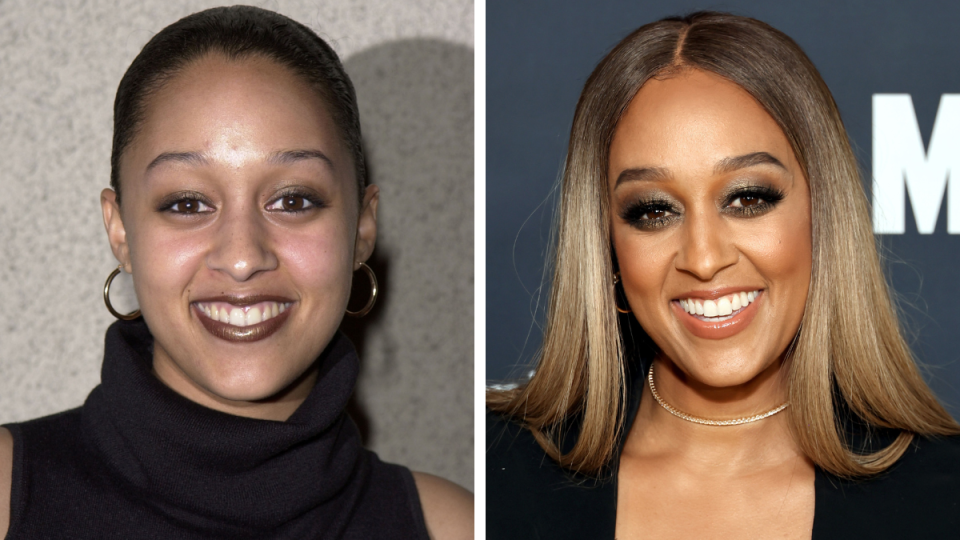 Tia Mowry in 2001 and 2024