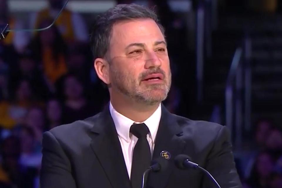 Jimmy Kimmel Gives Tearful Speech at Kobe Bryant Memorial: 'Be Grateful for Life'