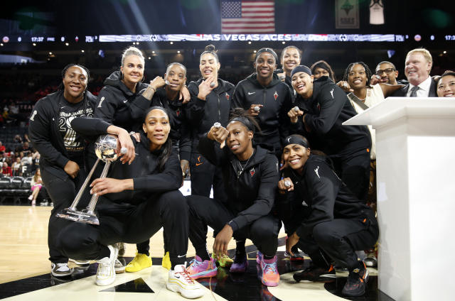 Las Vegas Aces celebrate WNBA Championship win with rally on Las Vegas Strip