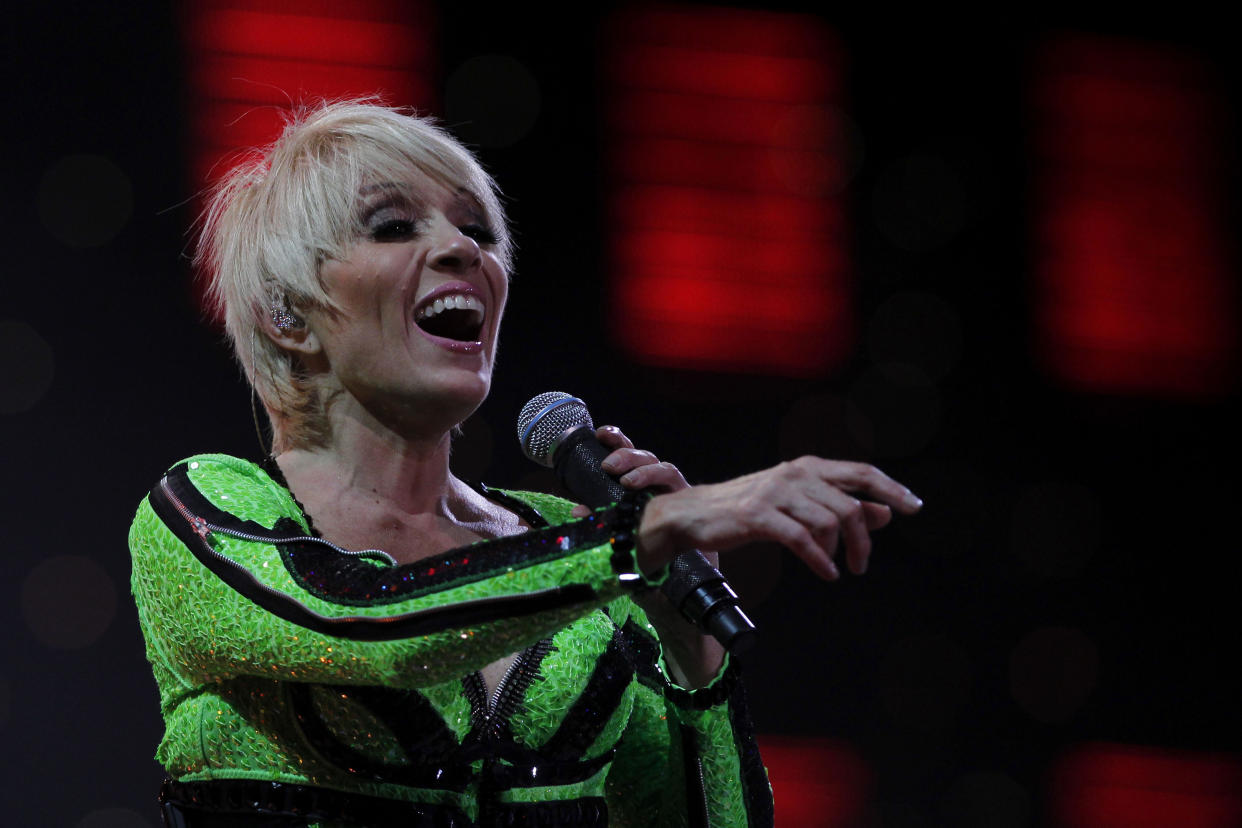 VINA DEL MAR, CHILE - FEBRUARY 21: Mexican singer Yuri performs during the 52th International Song Festival on February 21, 2011 in Vina Del Mar, Chile. (Photo by Marcelo Hernandez/LatinContent via Getty Images)