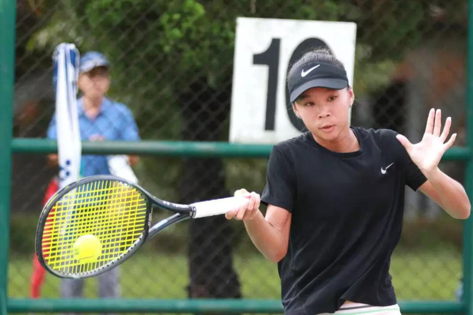 18歲的陳昱希晉級女單決賽後，將瞄準個人首座ITF國際青少年單打頭銜。四維體育推廣教育基金會提供