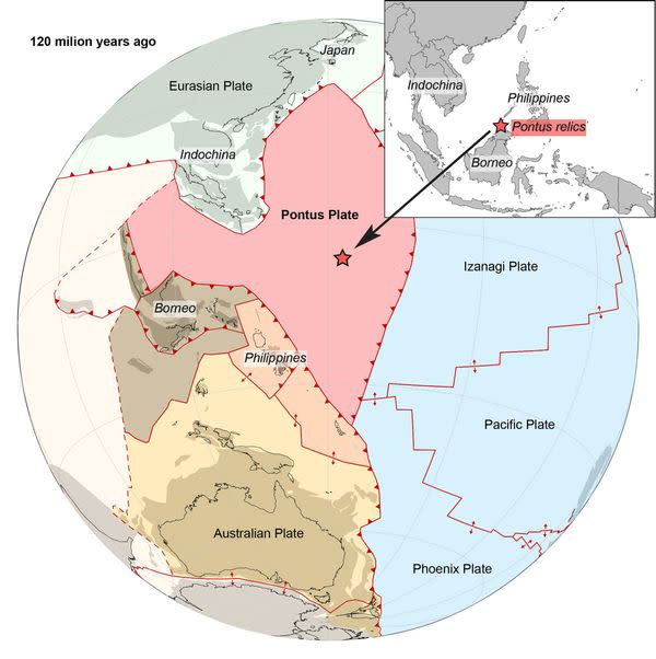 The Pontus oceanic plate