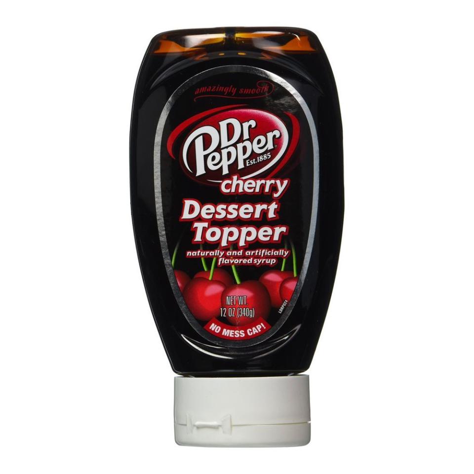 <p><strong>Dr Pepper</strong></p><p>amazon.com</p><p><strong>$8.00</strong></p><p><a href="https://www.amazon.com/dp/B00443OPSW?tag=syn-yahoo-20&ascsubtag=%5Bartid%7C2089.g.1912%5Bsrc%7Cyahoo-us" rel="nofollow noopener" target="_blank" data-ylk="slk:Shop Now;elm:context_link;itc:0;sec:content-canvas" class="link ">Shop Now</a></p><p>BRB, we're putting this on everything. Imagine an ice cream float made with Dr Pepper and <a href="https://www.bestproducts.com/lifestyle/a27920001/dr-pepper-cherry-dessert-topper/" rel="nofollow noopener" target="_blank" data-ylk="slk:this cherry topper;elm:context_link;itc:0;sec:content-canvas" class="link ">this cherry topper</a>!</p>