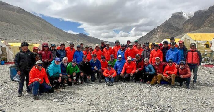 group photo at Everest Base Camp 