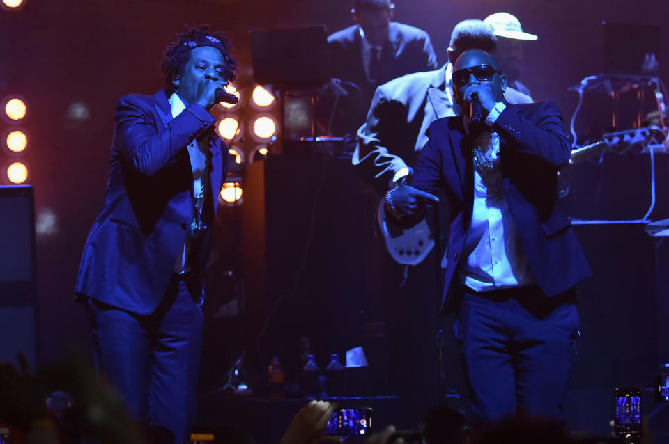 JAY-Z and Cam’ron perform B-Sides 2 at Webster Hall on April 26, 2019 in New York City. Photo by Theo Wargo/Getty Images for Roc Nation.