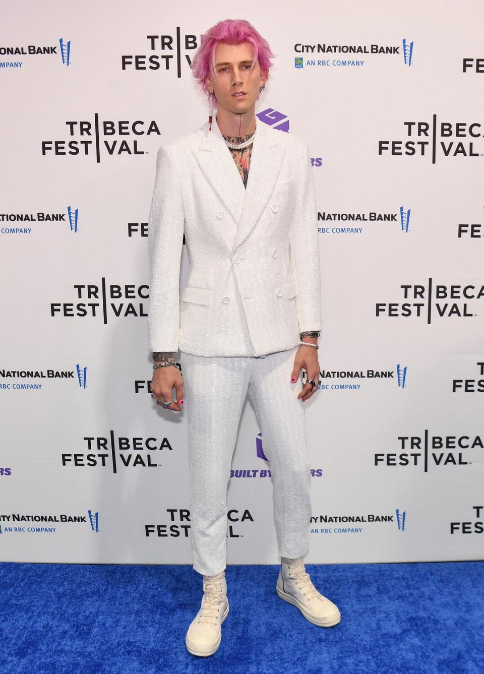 Colson Baker, known professionally as Machine Gun Kelly, attends the "Taurus" premiere during the Tribeca Festival at Beacon Theatre on June 9, 2022 in New York City.
