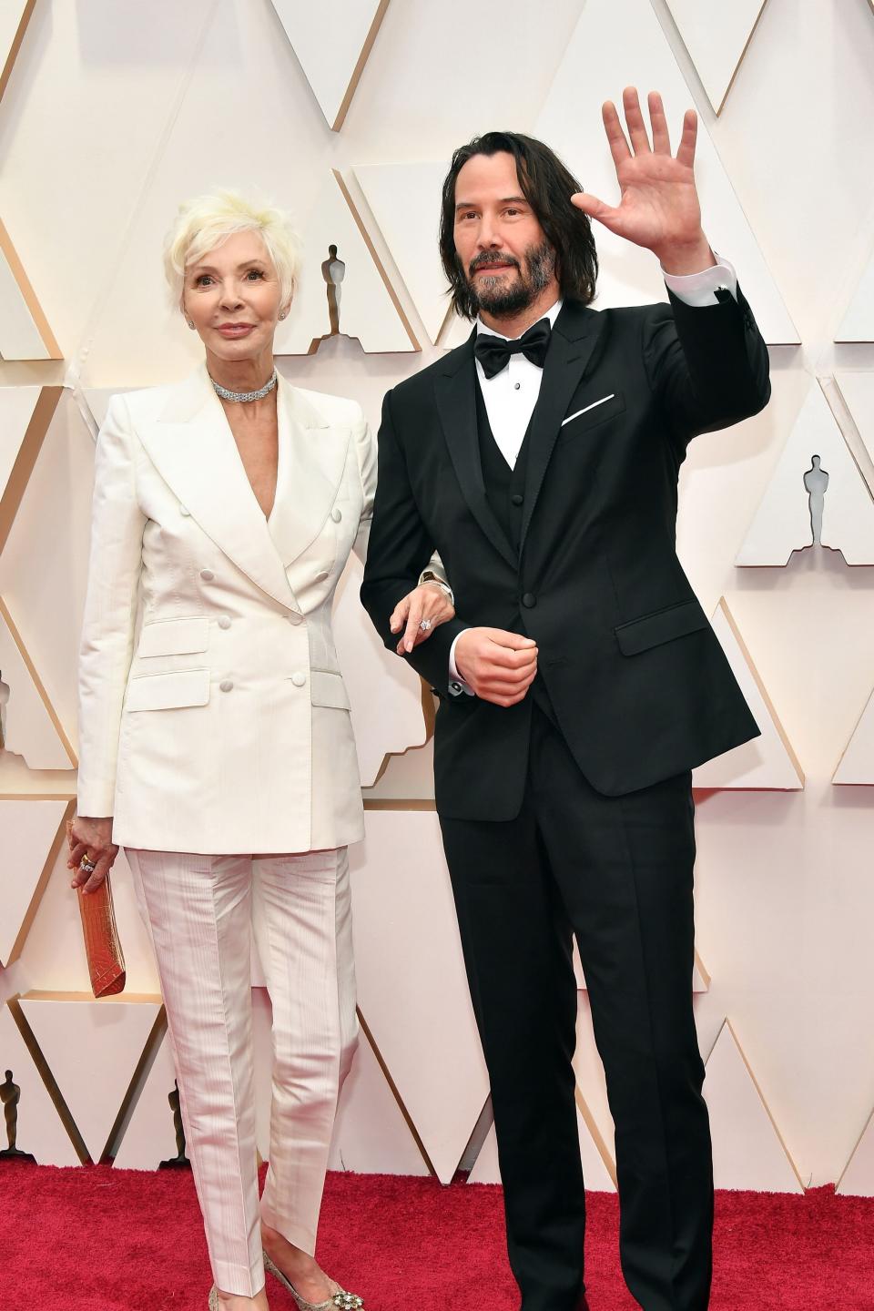 Patricia Taylor and Keanu Reeves attend the 92nd Annual Academy Awards at Hollywood and Highland on Feb. 9 in Hollywood, California. (Photo: Amy Sussman via Getty Images)