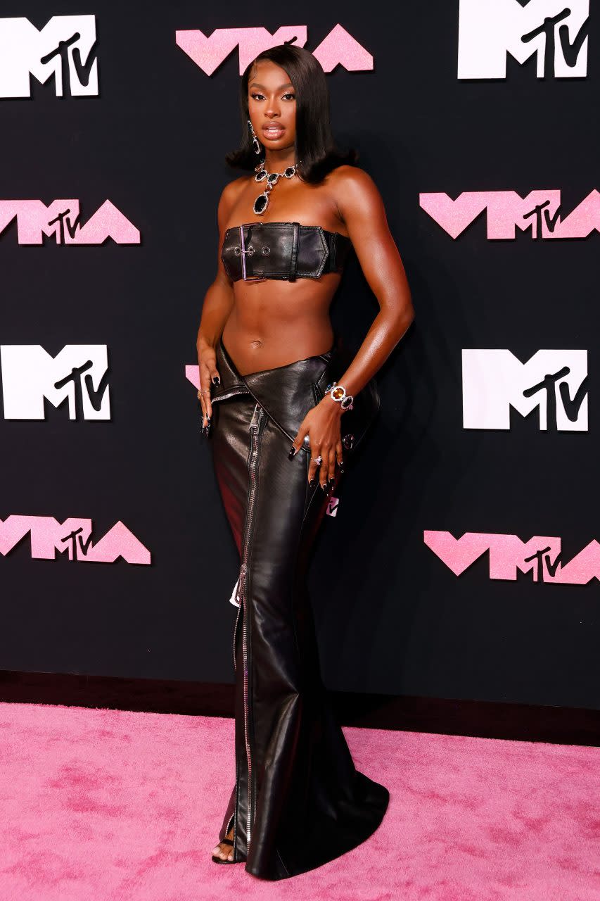 NEWARK, NEW JERSEY - SEPTEMBER 12: Coco Jones attends the 2023 MTV Video Music Awards at Prudential Center on September 12, 2023 in Newark, New Jersey. (Photo by Taylor Hill/Getty Images)