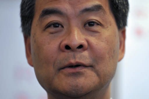 Hong Kong's incoming leader Leung Chun-ying, pictured in March 2012, observed a minute's silence Saturday in memory of Chinese dissident Li Wangyang in the latest display of concern in the southern Chinese city over his death