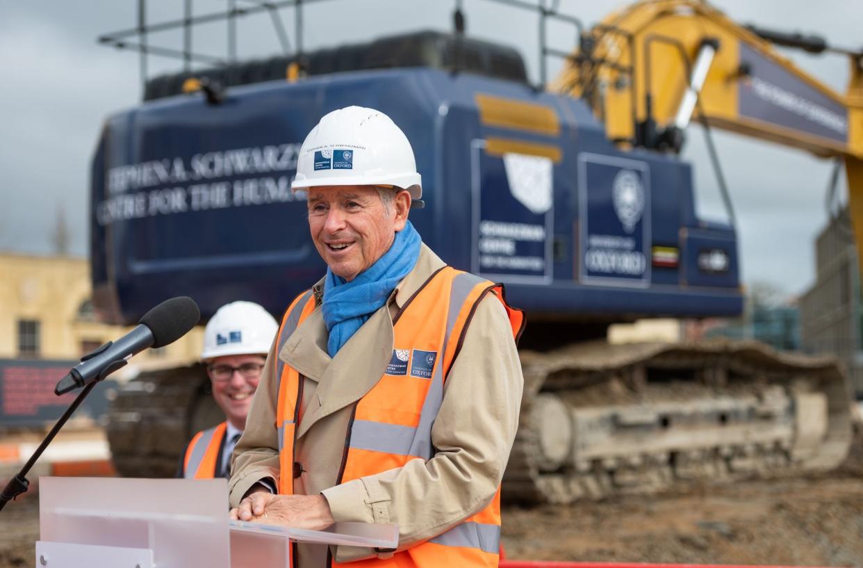 Blackstone's Steven Schwarzman announcing his Oxford gift