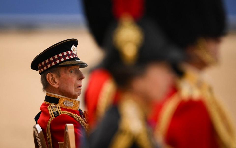 The Duke of Kent attends the King's Birthday Parade 'Trooping the Colour' on Horse Guards Parade - AFP via Getty Images