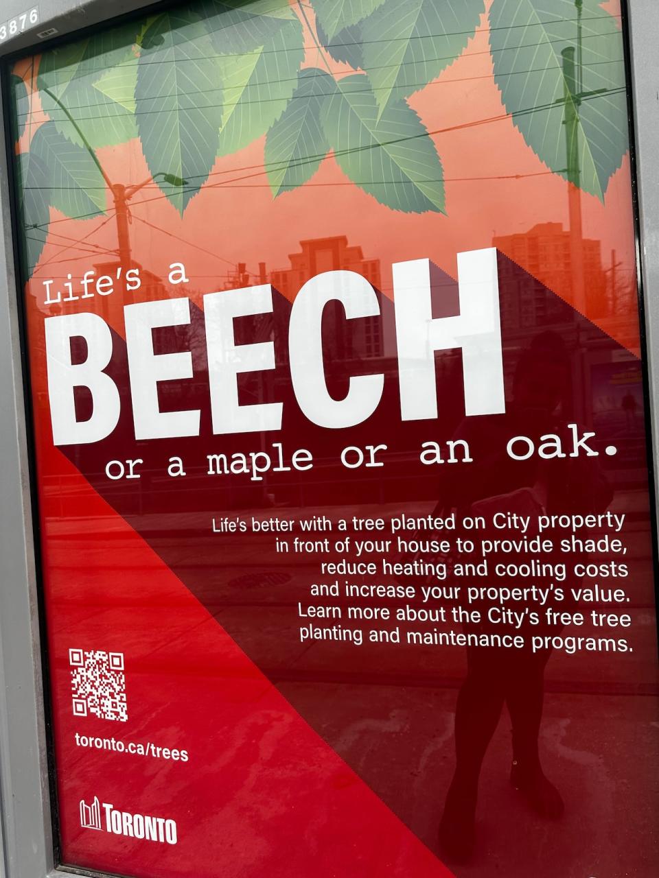 The city is encouraging residents to apply for free tree planting outside their properties through a poster marketing campaign this Earth Month.