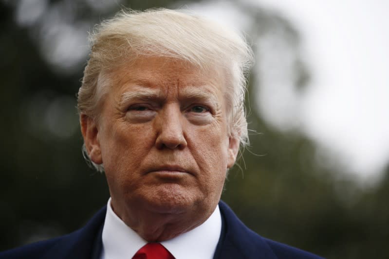 U.S. President Trump departs the White House on his way to address the Conservative Political Action Conference in Washington