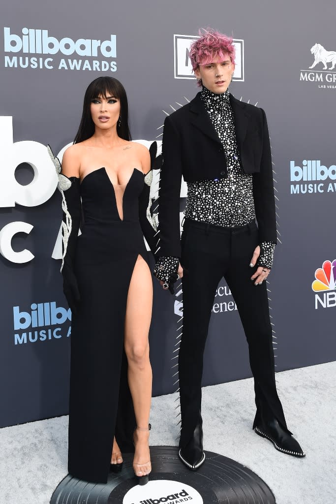 Machine Gun Kelly and Megan Fox at the 2022 Billboard Music Awards held at the MGM Grand Garden Arena on May 15th, 2022 in Las Vegas, Nevada. - Credit: Brenton Ho for Billboard