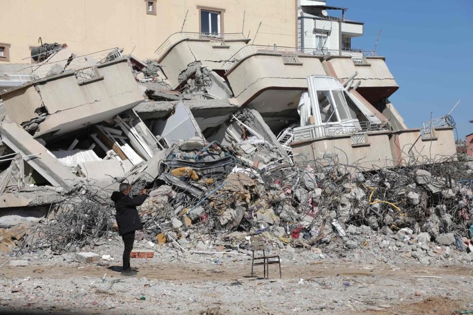 Earthquake damage in Islahiye, near Gaziantep (AFP via Getty)