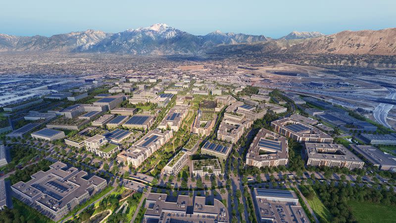 Phase I development plans of the Point Mountain Development are pictured in this artist rendering image.