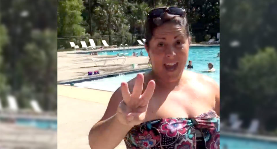 Rodan + Fields fired South Carolina consultant Stephanie Sebby-Strempel (aka. “Pool Patrol Paula”) after she harassed a group of black teens at a pool. (Photo: Rhe Capers via Facebook)