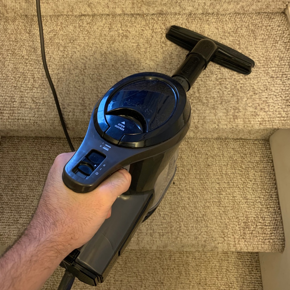 The Shark Rocket's detachable hand vac comes in extra handy on furniture and stairs