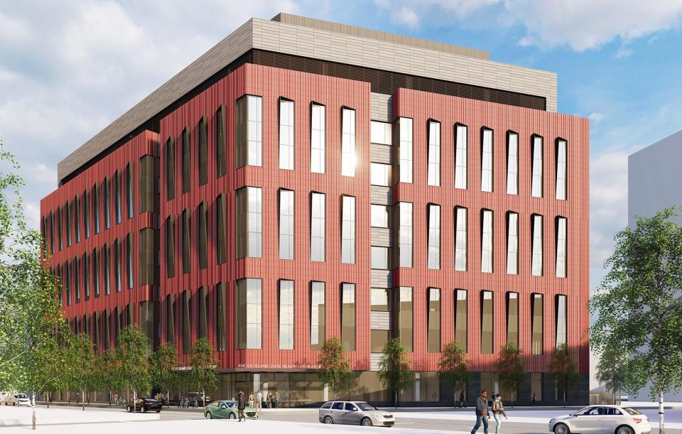 The new State Health Lab proposed by the McKee administration would be housed in a 212,000-square-foot building at Richmond and Clifford streets in the state-owned Route 195 Redevelopment District.