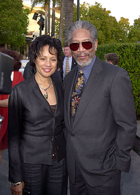 Morgan Freeman and wife at the premiere of Paramount's Along Came A Spider