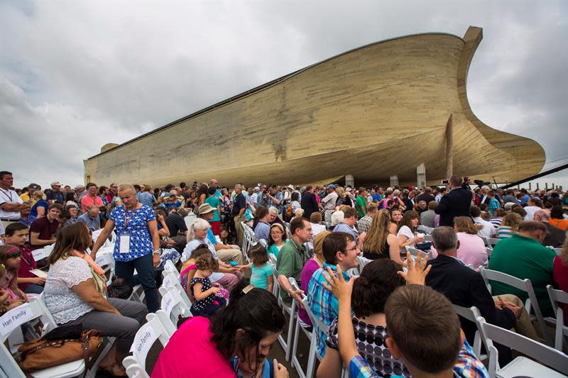 El arca será abierta al público el jueves y el grupo de Ham ha calculado que atraerá dos millones de visitantes en su primer año, equiparándose con atracciones muy populares en la cercana ciudad de Cincinnati. Foto: Lanacion.com