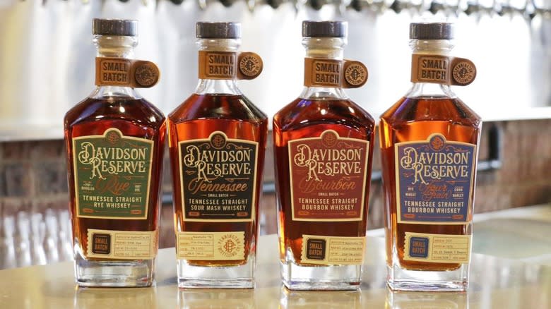 Bottles of Davidson Reserve displayed