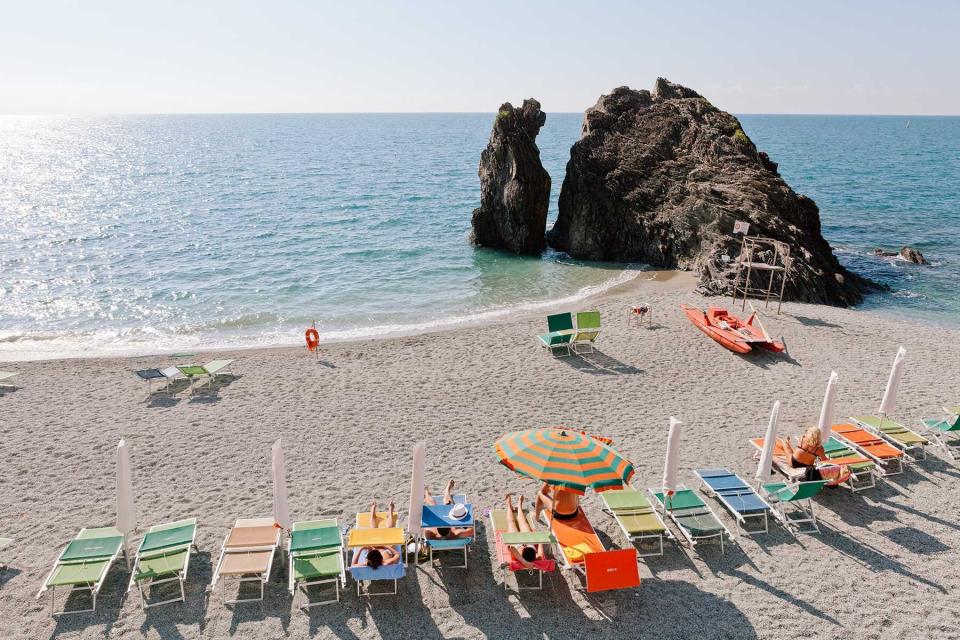 Beach at Monterosso al Mare, Cinque Terre, Italy