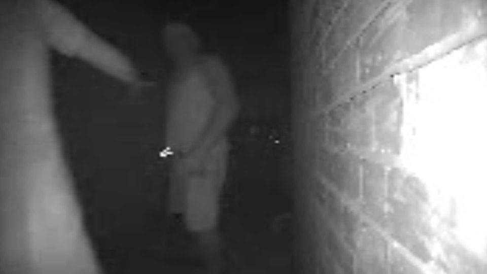 Chacey Poynter is seen on a security camera her husband installed to try and catch her cheating. This image of Chacey and one of her lovers was captured 12 days before Robert Poynter's murder. / Credit: Hunt County DA's Office