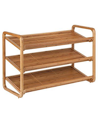 16) Bamboo 3-Tier Shoe Shelf