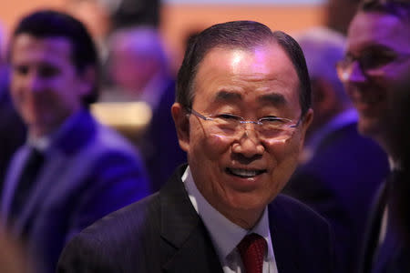 Newly elected head of the International Olympic Committee's ethics commission, former UN Secretary-General Ban Ki-moon attends the 131st IOC session in Lima, Peru, September 14, 2017. REUTERS/Guadalupe Pardo