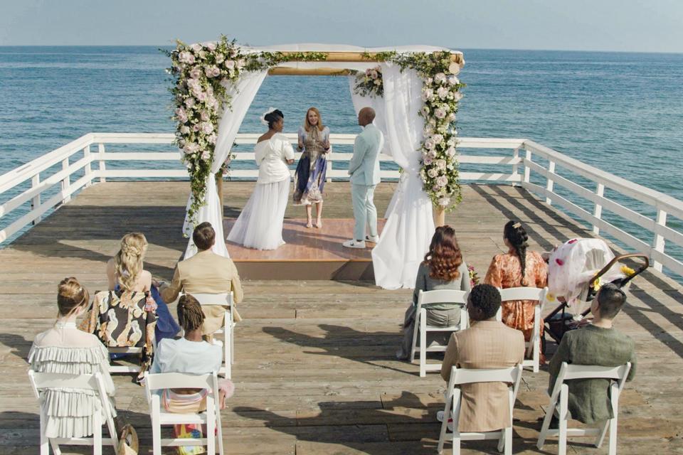 CBS' "All Rise" ended with a renewal of marriage vows between Lola (Simone Missick) and Robin (Todd Williams) on a scenic California pier.