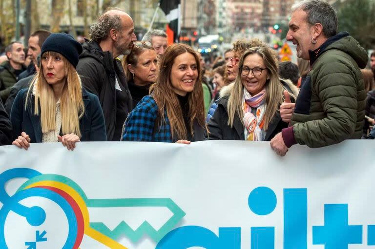 La actriz española Itziar Ituño durante una manifestación convocada por la organización de apoyo a los presos de ETA