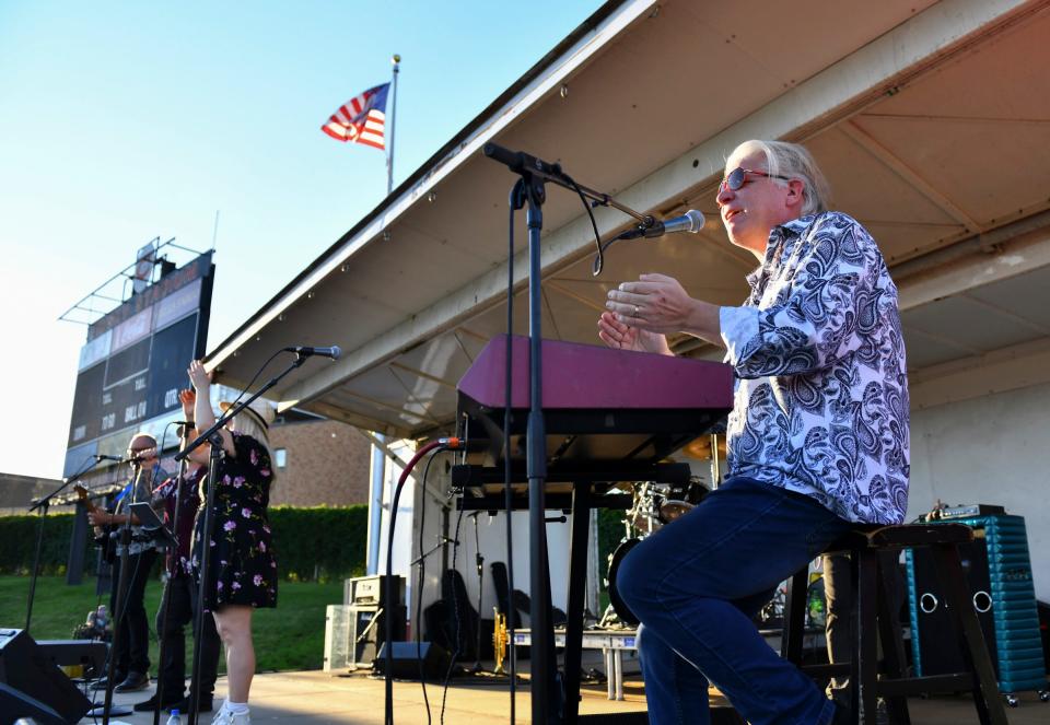 The Fabulous Armadillos perform during an opening ceremony and concert to officially start St. Cloud Granite City Days Thursday June 24,  2021, at Husky Stadium in St. Cloud. 