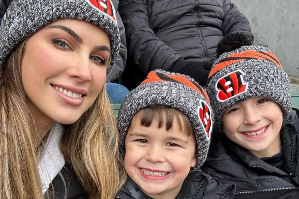 <p>Katherine Webb/Instagram</p> Katherine Webb-McCarron and sons at Bengals game.