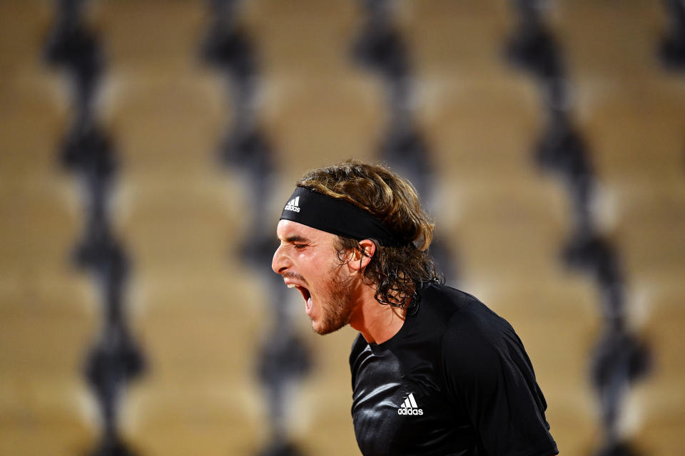 Stefanos Tsitsipas battled from two sets down to book his spot in the second roundGetty Images