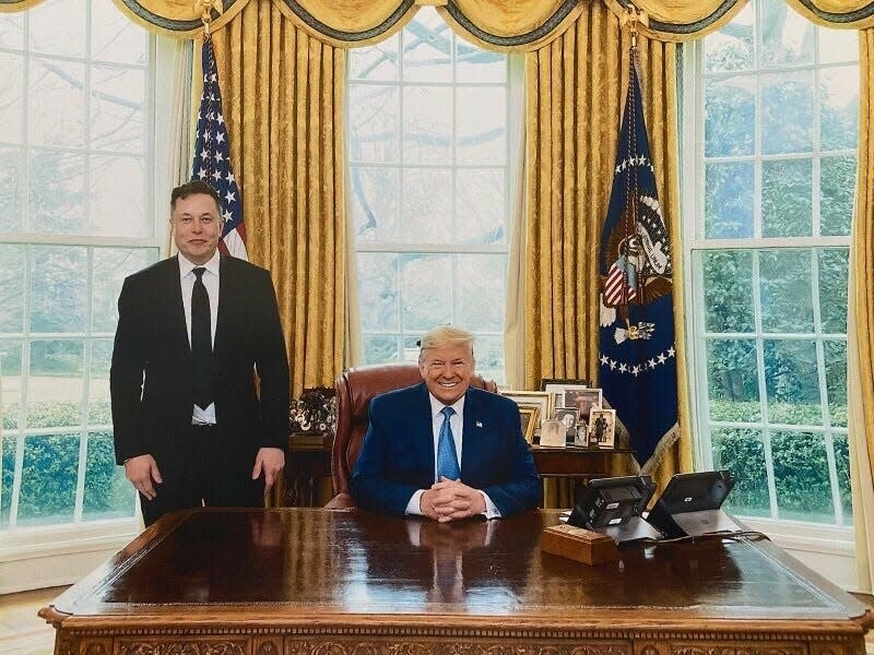 Elon Musk in an undated photo from the Oval Office that was shared by Donald Trump on Truth Social.<br> - Photo: Truth Social / Donald Trump