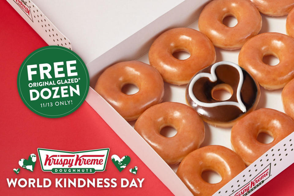 Free doughnuts? Yes, please!  (Krispy Kreme)