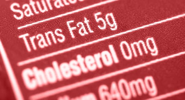 nutritional label with focus on ...