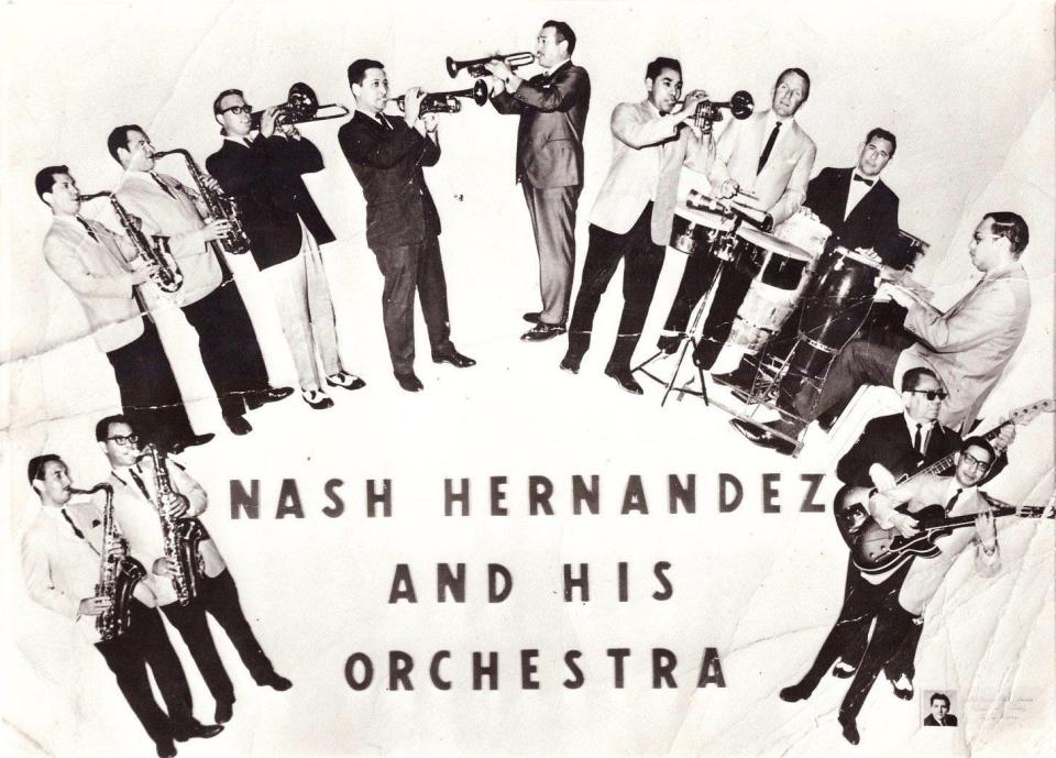 An old poster of Nash Hernandez and his Orchestra. Date Unknown.