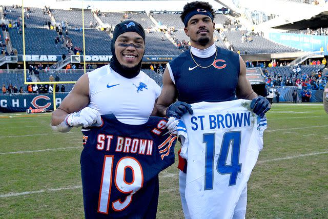 Quinn Harris/Getty Equanimeous and Amon-Ra St. Brown