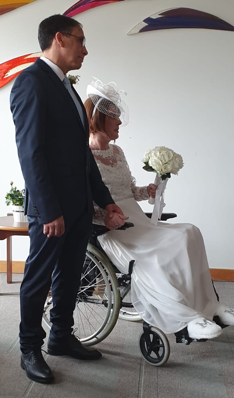 Margarida and Paulo at their wedding