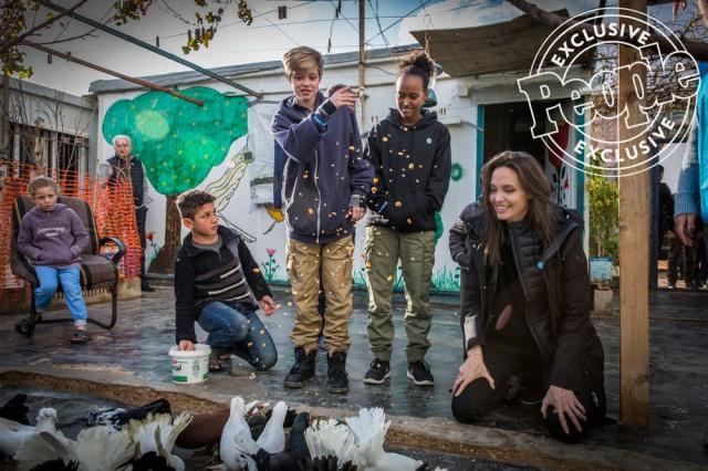 Angelina Jolie meets with French First Lady Brigitte Macron in